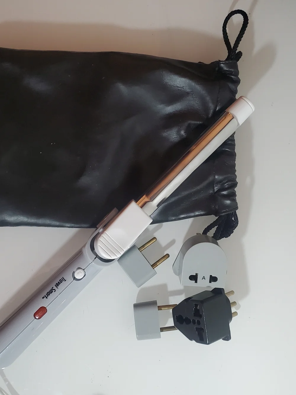 Franzus Travel Smart Compact Curling Iron for International Travel Foldable EUC